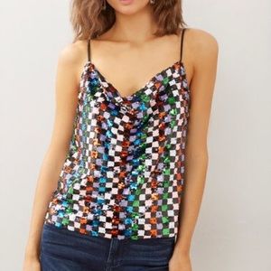 Endless Rose 80s Sequin Tank Top Size Medium